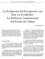 La Evaluación del Presupuesto con Base en Resultados: La Reforma Constitucional del Estado de Colima