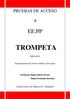 PRUEBAS DE ACCESO EE.PP TROMPETA CURSO 2017/18. Departamento de Viento-Metal y Percusión. Profesores: Diego Cebrián Ferrero Magín Fernández González