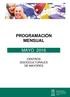 PROGRAMACIÓN MENSUAL MAYO 2016 CENTROS SOCIOCULTURALES DE MAYORES