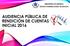 MINISTERIO DE DEFENSA ESTADO PLURINACIONAL DE BOLIVIA AUDIENCIA PÚBLICA DE RENDICIÓN DE CUENTAS INICIAL 2016