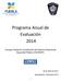 Programa Anual de Evaluación 2014