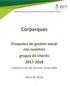 Informe de gestión de proyectos sociales con la Comunidad Corparques. Proyectos de gestión social con nuestros grupos de interés