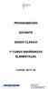 PROGRAMACIÓN DOCENTE DANZA CLÁSICA 1º CURSO ENSEÑANZAS ELEMENTALES