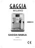 ESPAÑOL GAGGIA BABILA SUP046DG. Instrucciones de uso