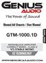 GTM D GT TECHNOLOGY. Manual del Usuario / User Manual 1Ω STABLE MONO MONOBLOCK AMPLIFIER COMPACT SERIES - CLASS D.