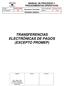 TRANSFERENCIAS ELECTRÓNICAS DE PAGOS (EXCEPTO PROMEP)