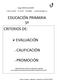 EDUCACIÓN PRIMARIA 5º CRITERIOS DE: EVALUACIÓN.-CALIFICACIÓN.-PROMOCIÓN