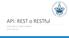 API: REST o RESTful WEB-SERVICES