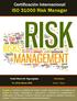Certificación Internacional ISO Risk Manager