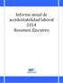 Informe anual de accidentabilidad laboral 2014 Resumen Ejecutivo