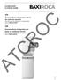 ATCROC. Acumuladores integrados debajo de calderas murales Instrucciones de Instalación y conservación