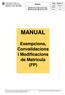 MANUAL. Exempcions, Convalidacions i Modificacions de Matrícula (FP) MANUAL EXEMPCIONS, CONVALIDACIONS I MODIFICACIONS MATRÍCULA (FP)
