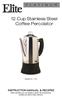 12 Cup Stainless Steel Coffee Percolator