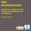 MBA INTERNACIONAL MÁSTER EN ADMINISTRACIÓN Y DIRECCIÓN INTERNACIONAL DE EMPRESAS. Curso