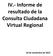 IV.- Informe de resultado de la Consulta Ciudadana Virtual Regional