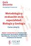 Metodología y evaluación en la especialidad: Biología y Geología