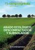 ARADO ECOLÓGICO, DESCOMPACTADOR Y SUBSOLADOR
