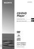 (1) CD/DVD Player. Instruzioni per l uso. Manual de instrucciones DVP-NS955V DVP-LS785V Sony Corporation