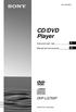 (1) CD/DVD Player. Instruzioni per l uso. Manual de instrucciones DVP-LS755P Sony Corporation