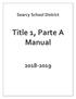 Searcy School District. Title 1, Parte A Manual