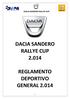 DACIA SANDERO RALLYE CUP