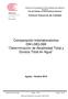 Comparación Interlaboratorios DM-LMQ-069 Determinación de Alcalinidad Total y Dureza Total en Agua