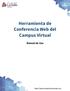 Herramienta de Conferencia Web del Campus Virtual. Manual de Uso