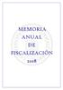 MEMORIA ANUAL DE FISCALIZACIÓN 2018