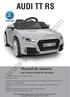 AUDI TT RS. Manual de usuario con instrucciones de montaje