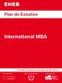 ENEB. International MBA. Plan de Estudios. Escuela de Negocios Europea de Barcelona. Centro asociado a: Premio Cum Laude 2018: Colaboramos con: