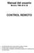Manual del usuario Modelo TMS-30 & 36 CONTROL REMOTO