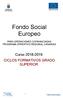 PARA OPERACIONES COFINANCIADAS PROGRAMA OPERATIVO REGIONAL CANARIAS. Curso CICLOS FORMATIVOS GRADO SUPERIOR. Fondo Social Europeo