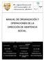 MANUAL DE ORGANIZACIÓN Y OPERACIONES DE LA DIRECCIÓN DE ASISTENCIA SOCIAL.