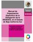 Manual de Organización Específico de la Delegación de la SEDESOL en el Estado de Baja California Sur