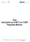 Guía Inscripción en el RFC con CURP Pequeños Mineros