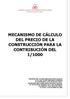 MECANISMO DE CÁLCULO DEL PRECIO DE LA CONSTRUCCIÓN PARA LA CONTRIBUCIÓN DEL 1/1000