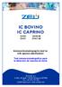 IC BOVINO IC CAPRINO ZE/ICB ZE/ICB100 ZE/ICC ZE/ICC100